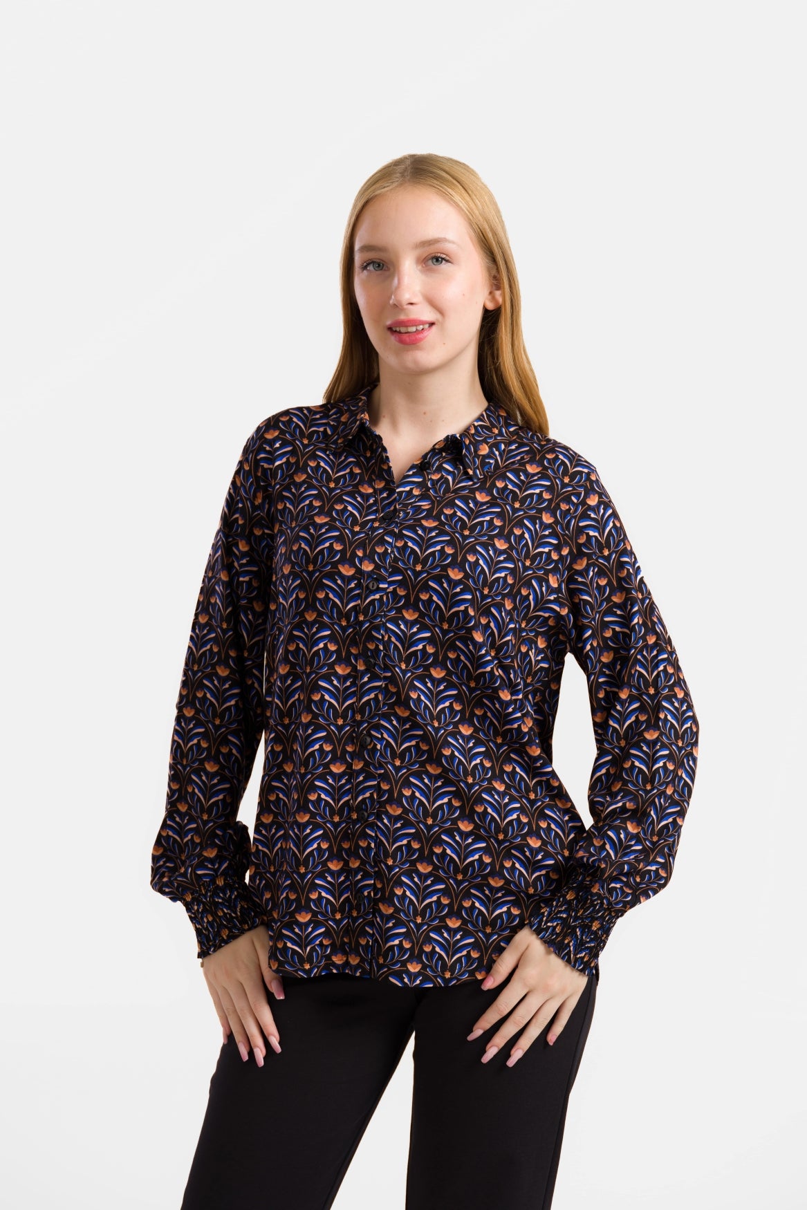 Amy Blouse | Barock Flower Black
