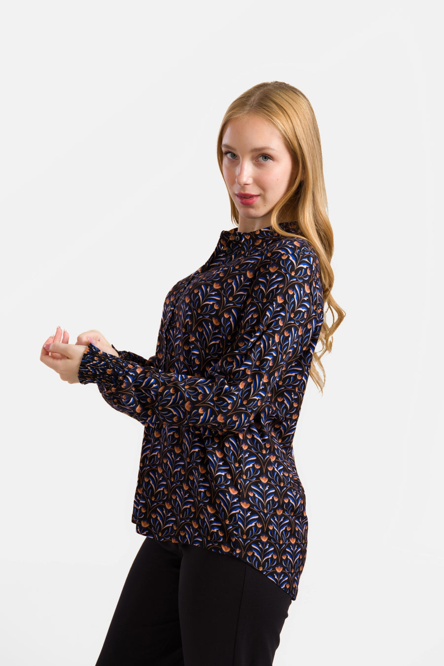 Amy Blouse | Barock Flower Black