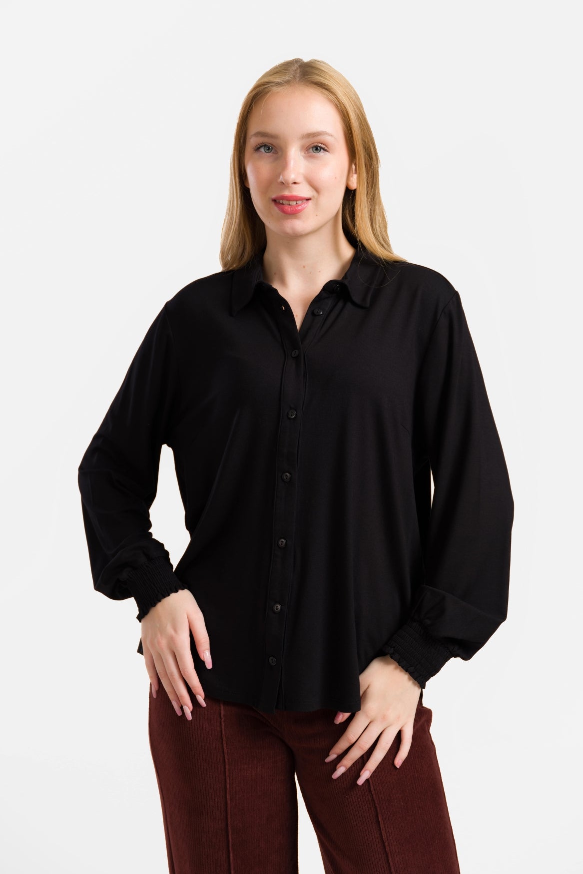 Amy Blouse | Ecovero Plain Black