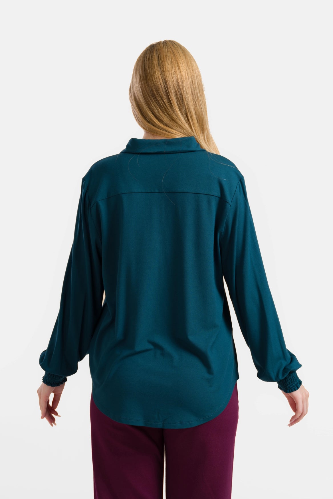 Amy Blouse | Ecovero Plain Petrol