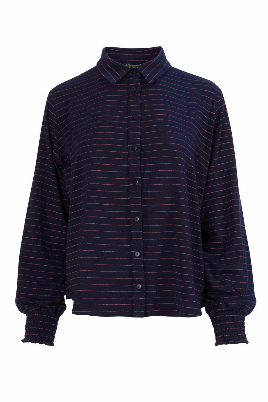 Amy Blouse | Stripes Blue-Lurex Rose Gold