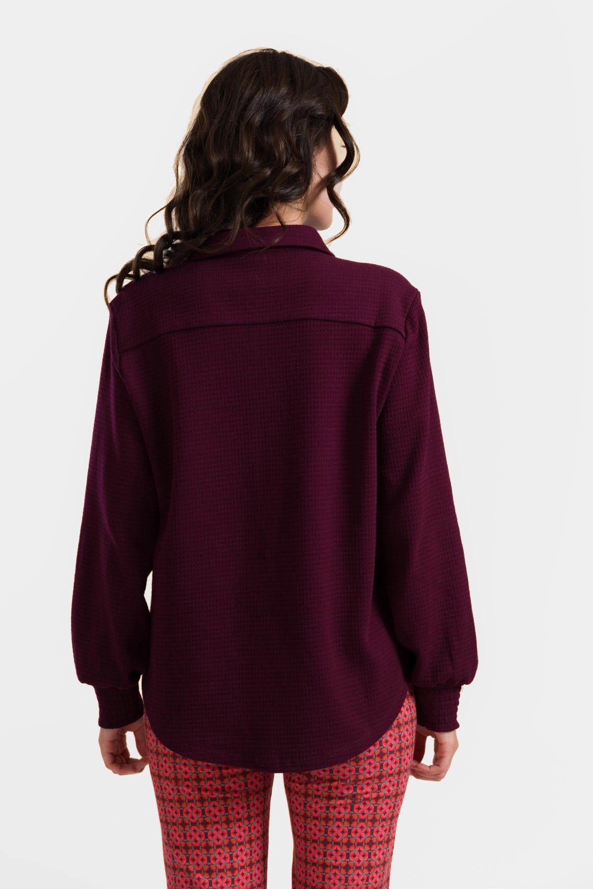 Amy Blouse | Waffle Bordeaux