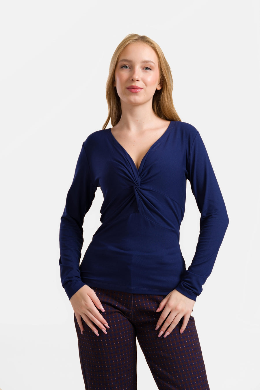 Angela Top | Ecovero Plain Blue