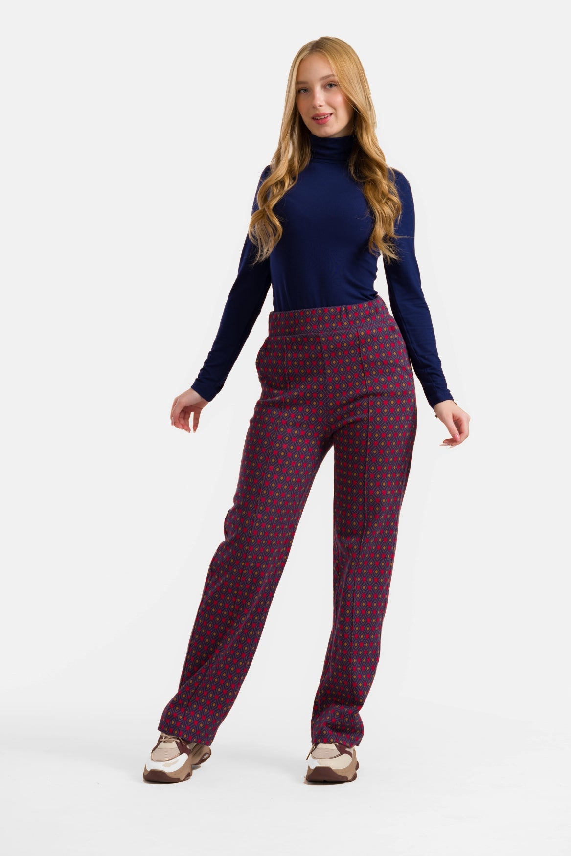 Hailey Trousers | Jacquard Hearts