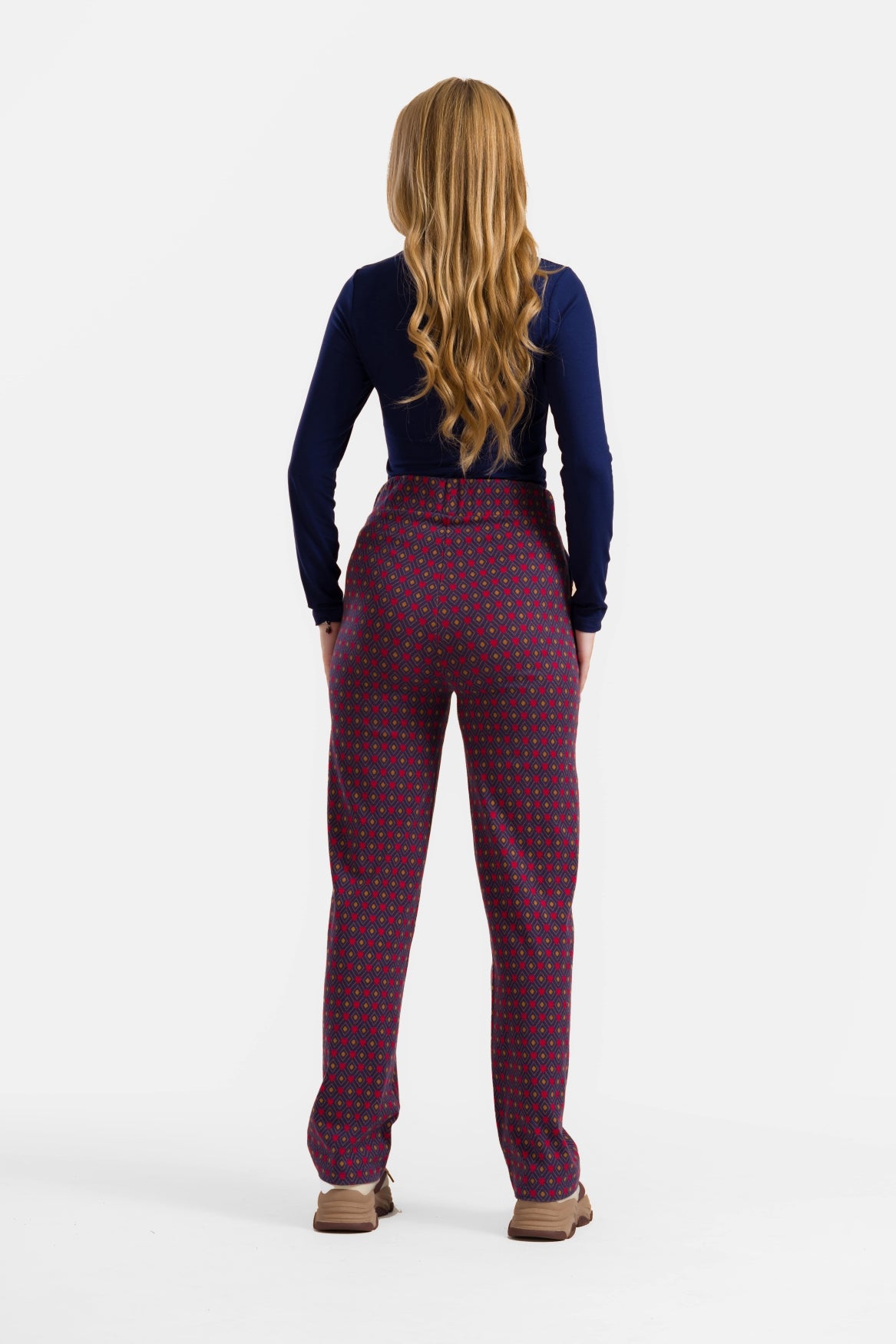 Hailey Trousers | Jacquard Hearts