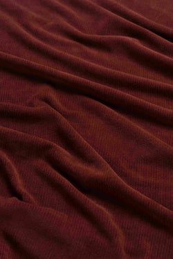 Hailey Hose | Gerippter Velours, Schokoladenbraun