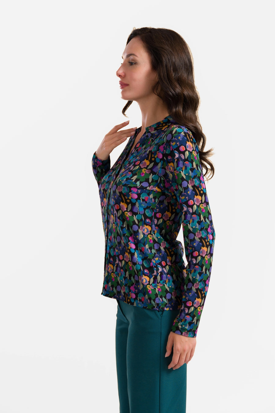 Anna Blouse Long Sleeve | Color Splash