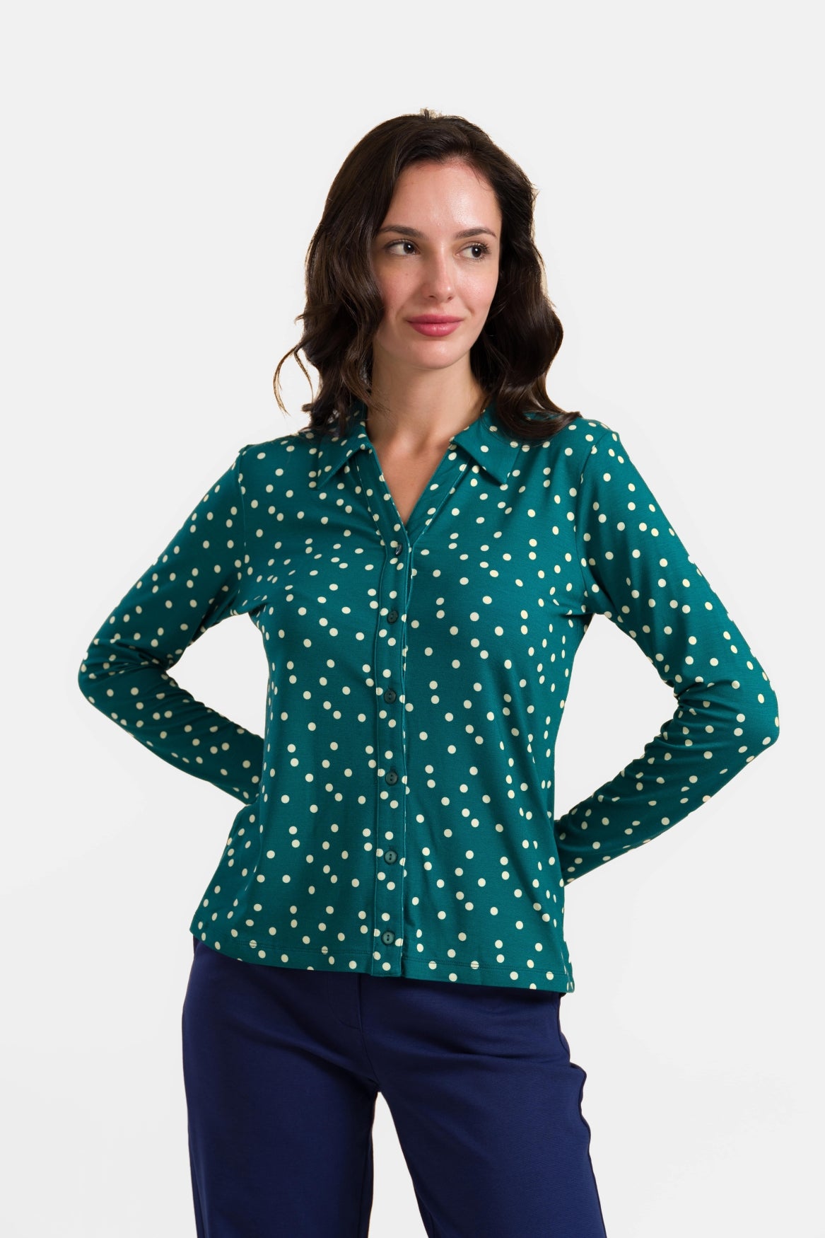 Anna Blouse Long Sleeve | Dots