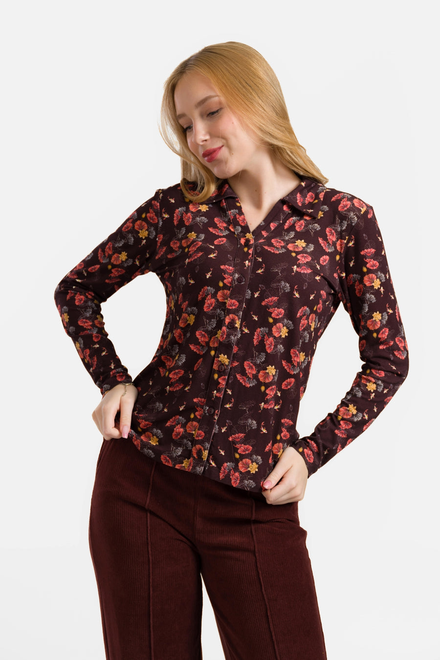 Anna Blouse Long Sleeve | Gold Fish