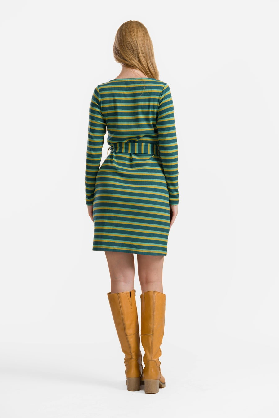 Marlies Dress | Deep Teal Stripes