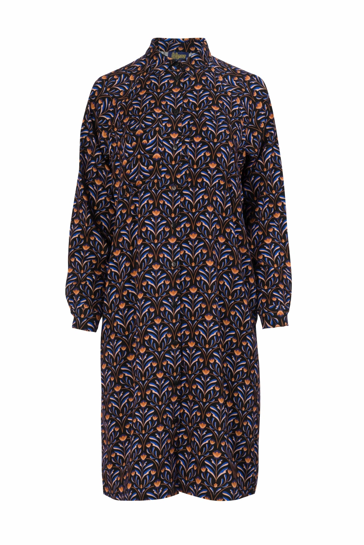 Mia Dress | Barock Flower Black