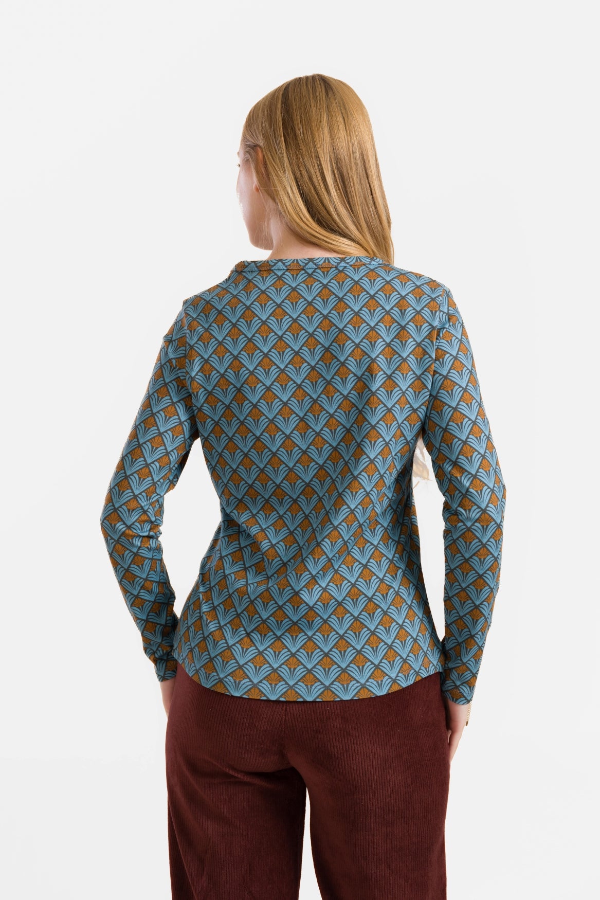 Natalie Top | Jungle Green Flower