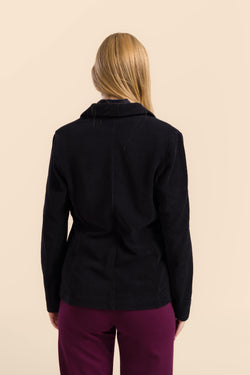 Nova Blazer | Rib Velour Black