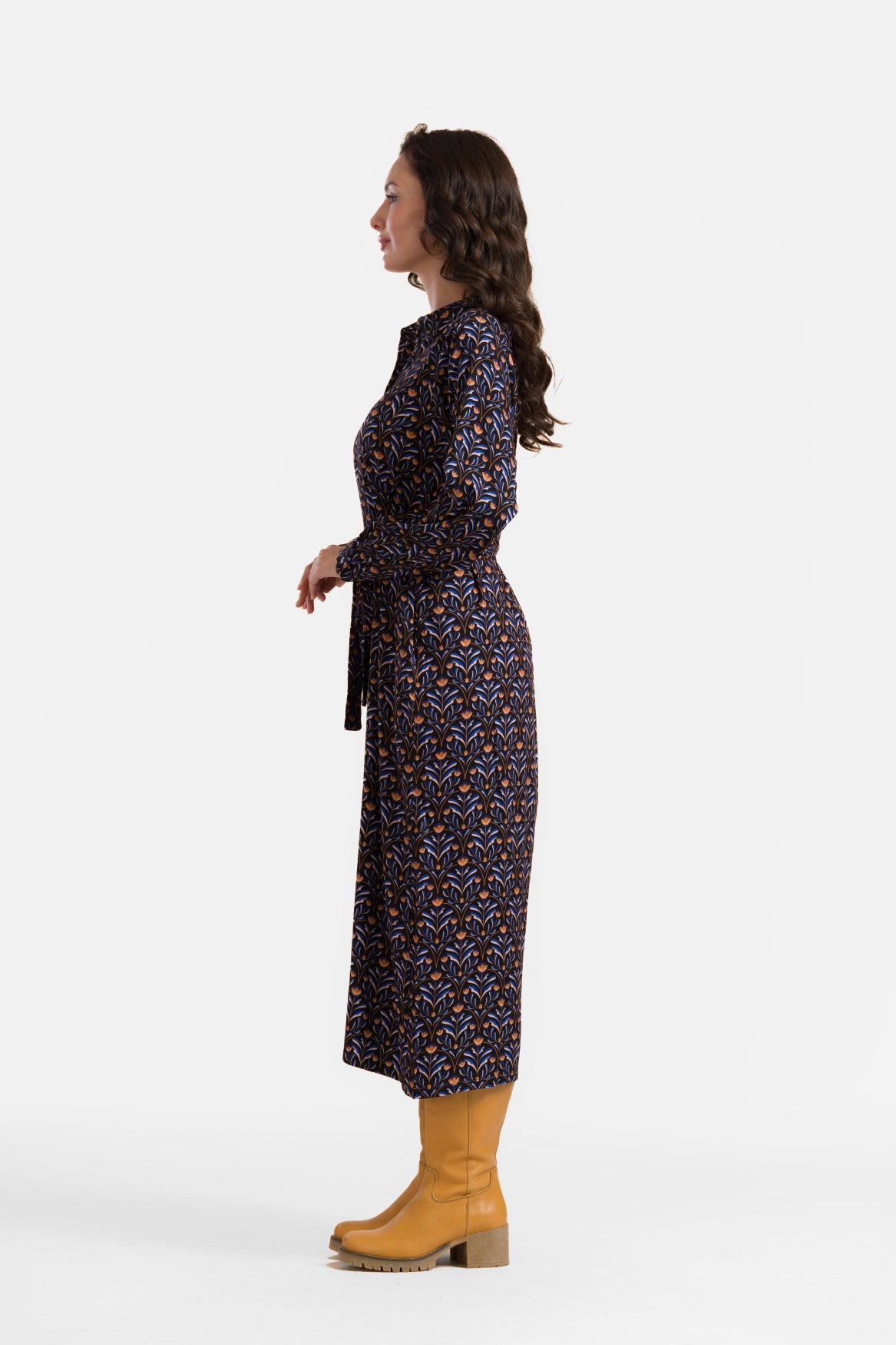 Olivia Dress | Barock Flower Black