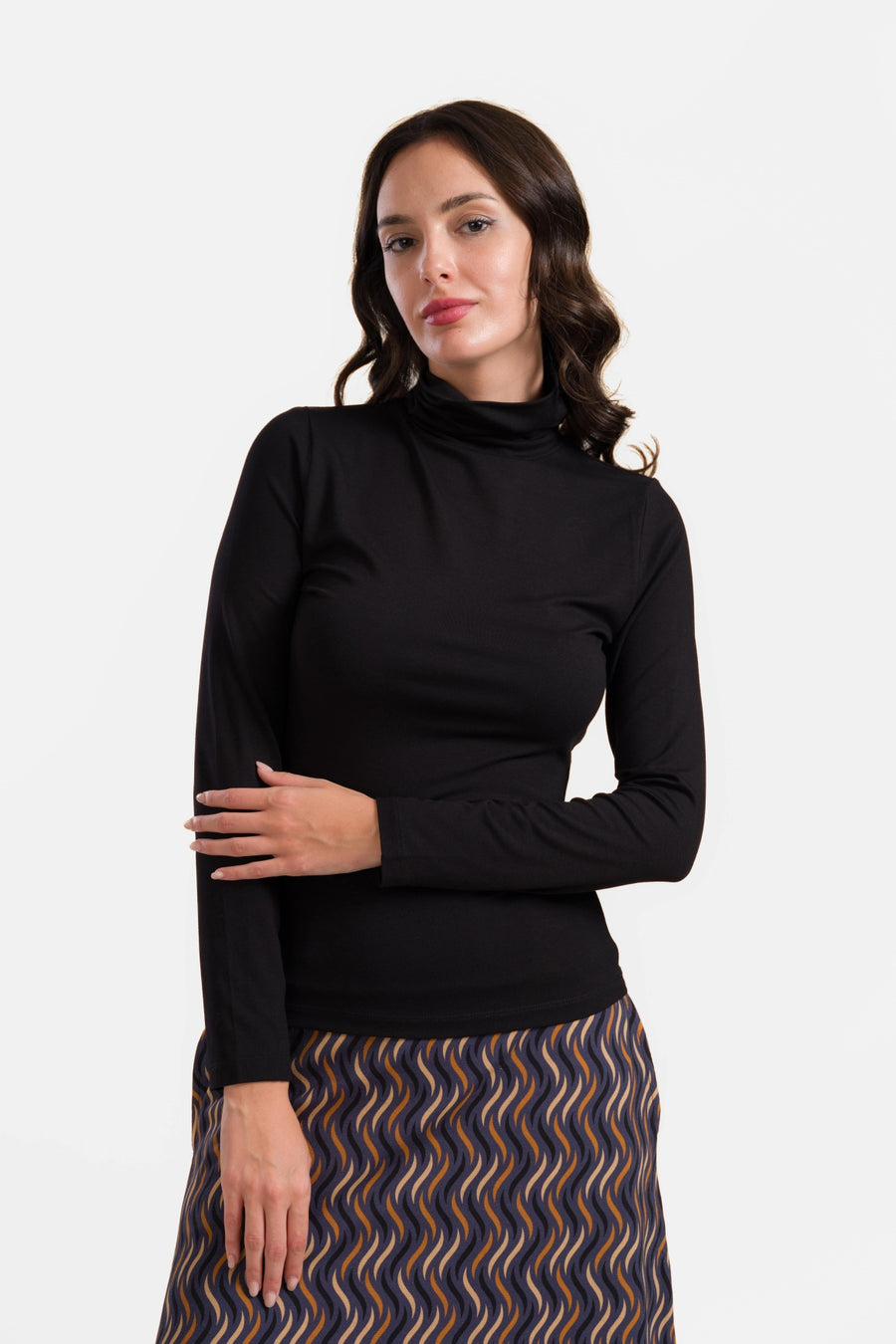 Ruby Top Ls | Ecovero Plain Black