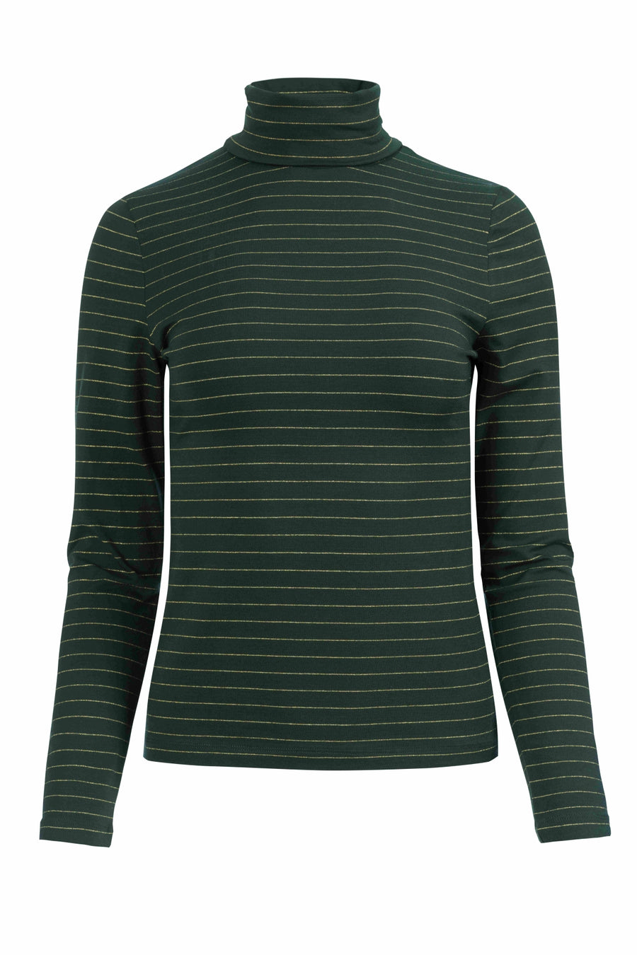Ruby Top Ls | Streifen Grün-Lurex Gold