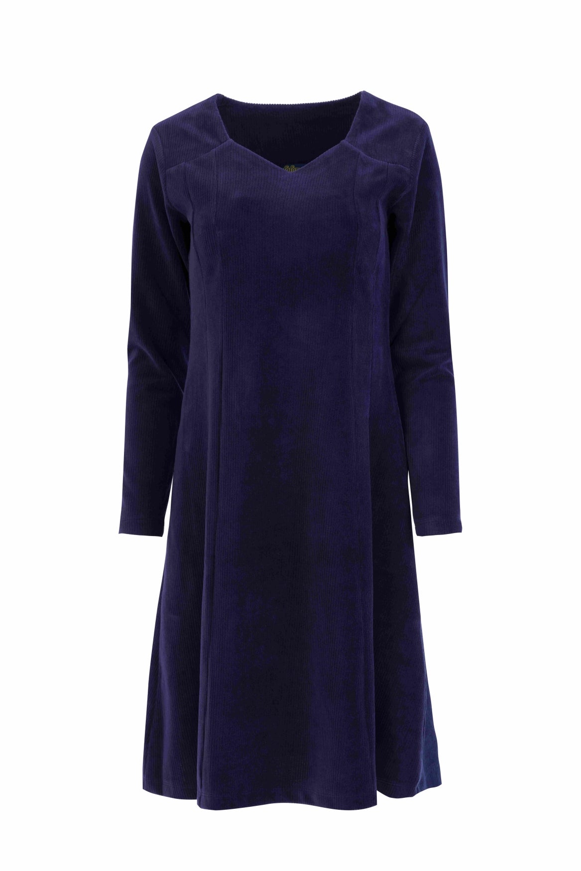 Sandra Dress | Rib Velour Navy