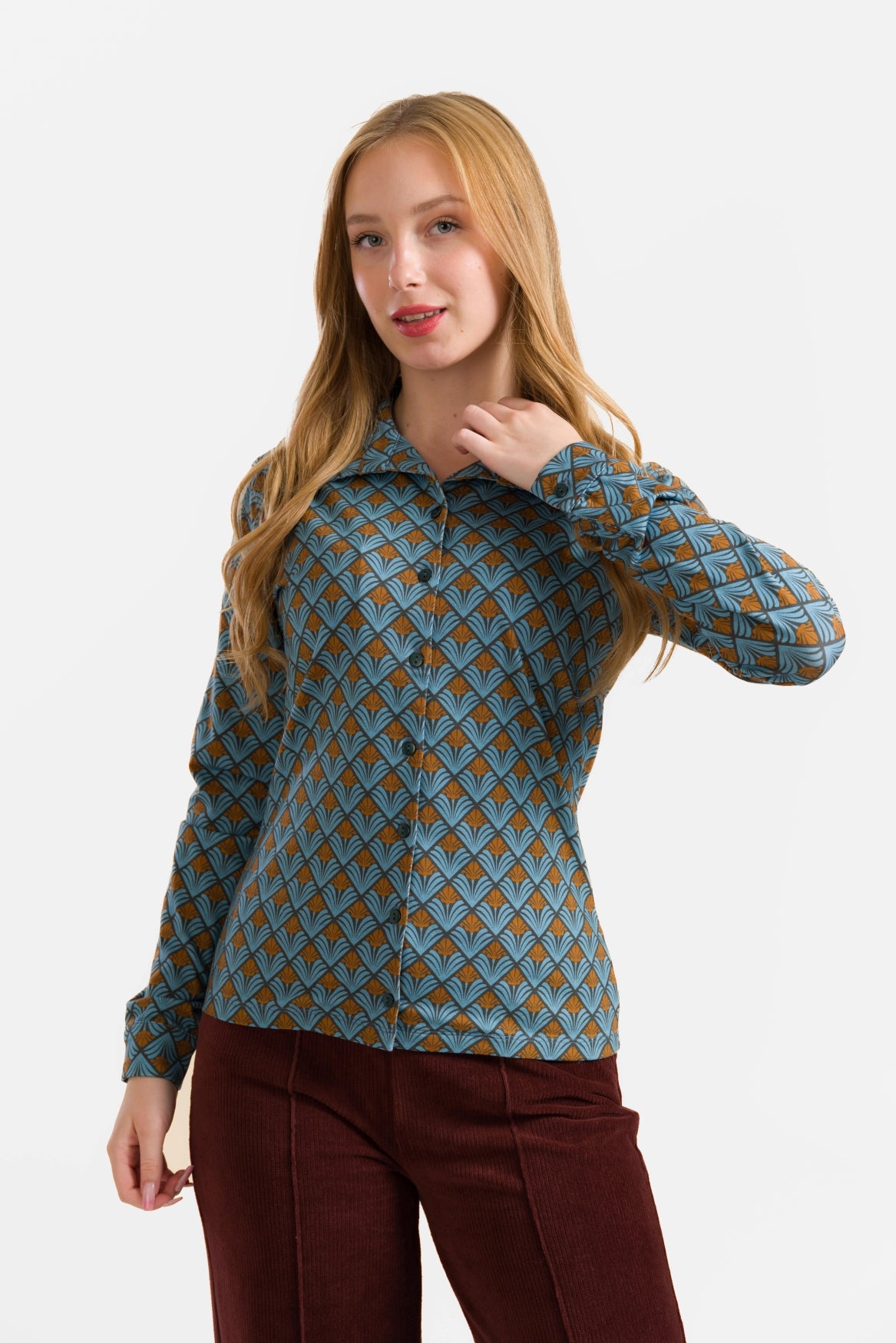 Sara Blouse | Jungle Green Flower