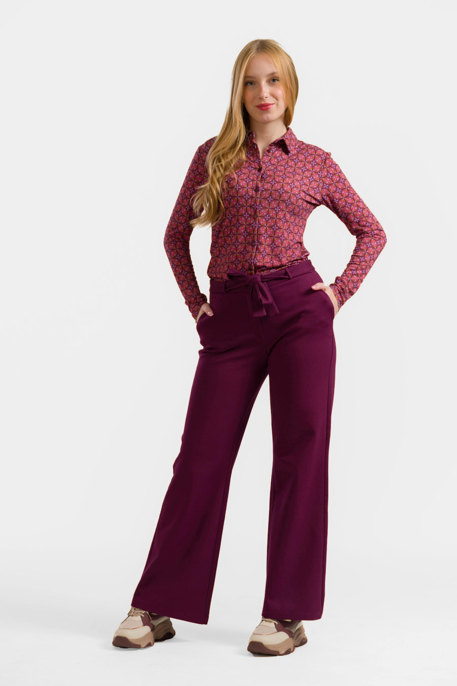Sue Trousers | Punta Di Roma Bordeaux