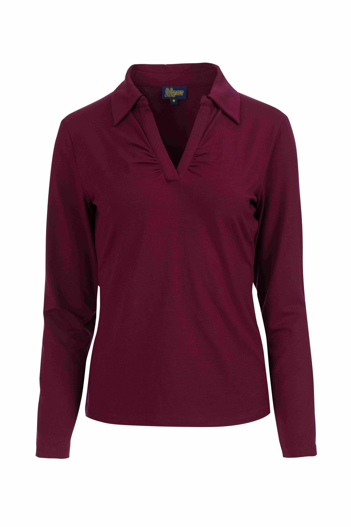 Suzy Top Long Sleeve | Ecovero Plain Bordeaux