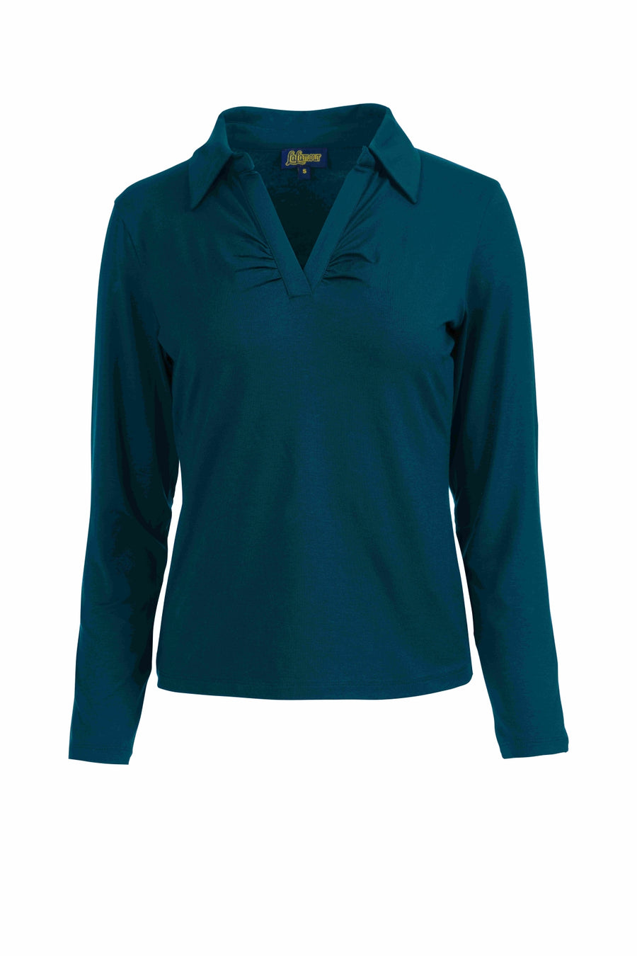 Suzy Top Long Sleeve | Ecovero Plain Petrol