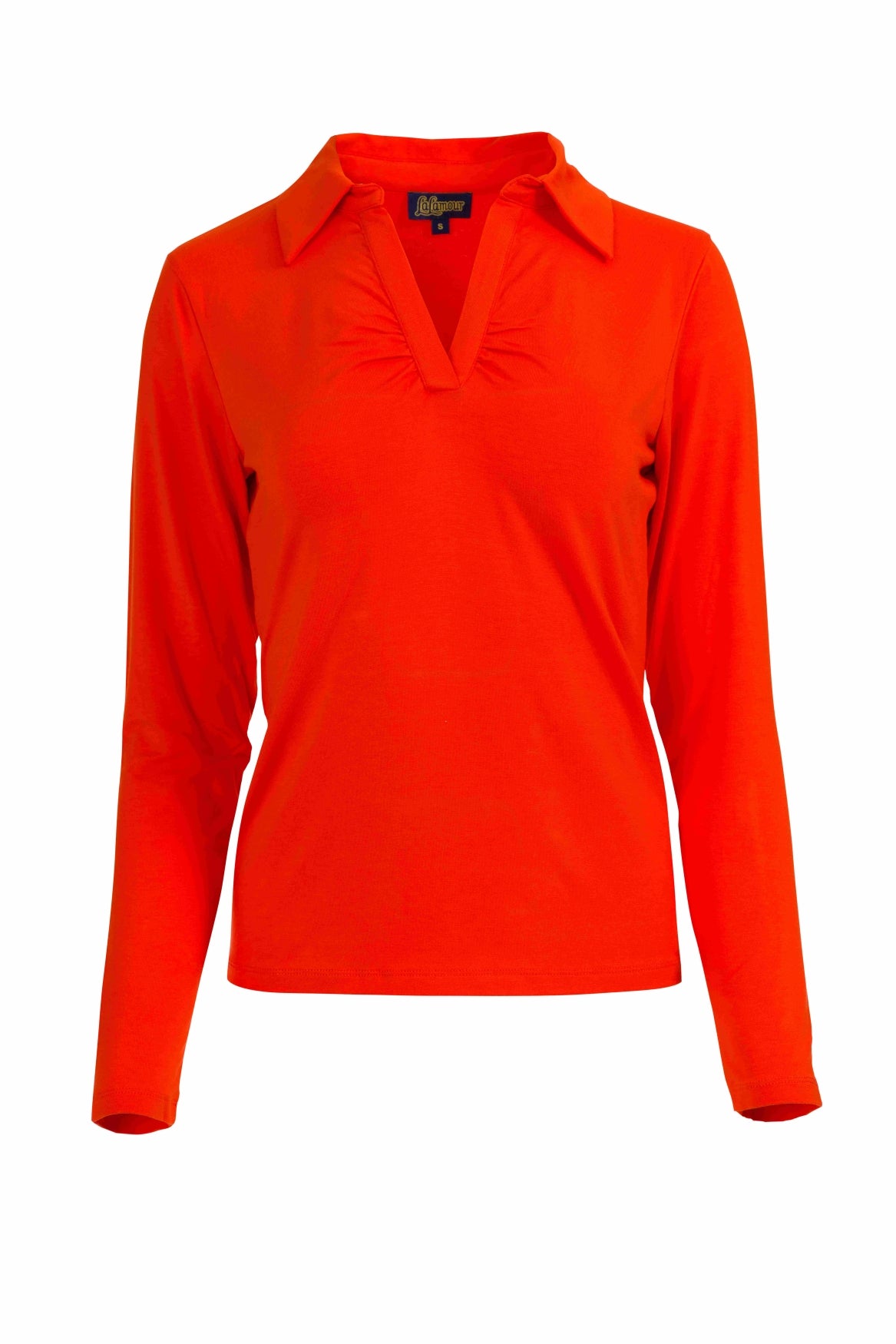 Suzy Top met lange mouwen | Ecovero effen rood