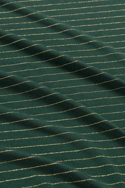 Suzy Top met lange mouwen | Stripes Green-Lurex Gold