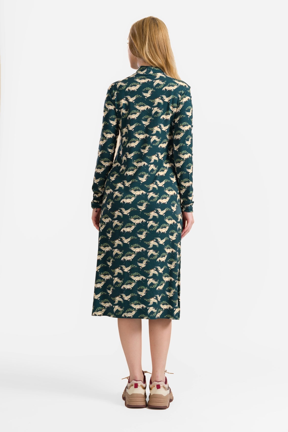 Willow Dress | Crane Dance Petrol