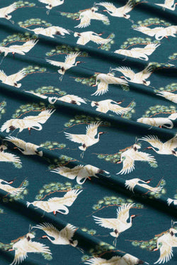 Willow Dress | Crane Dance Petrol